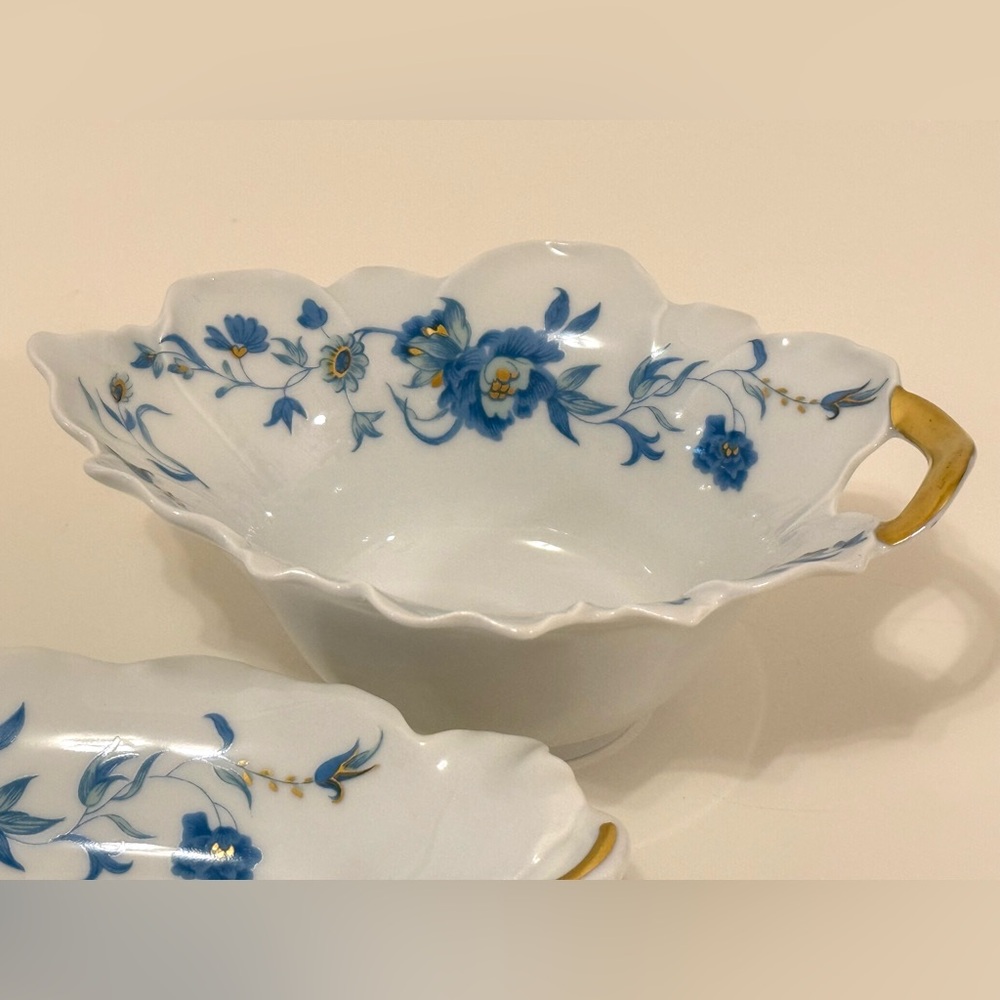 Set of Antique Saucers – Haviland Limoges – Nankin Pattern – Fine Porcelain